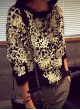 3D-petals Mohair Black Sweater